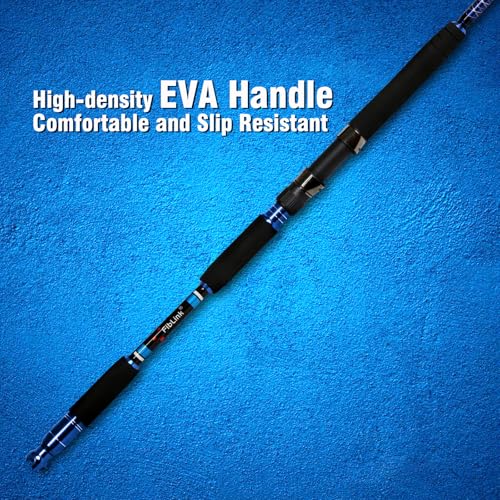 Fiblink Spinning & Casting Fishing Rod Carbon Fiber Jigging Rod 2 Piece Twin-Tip Fishing Jig Rod Portable Travel Fishing P...