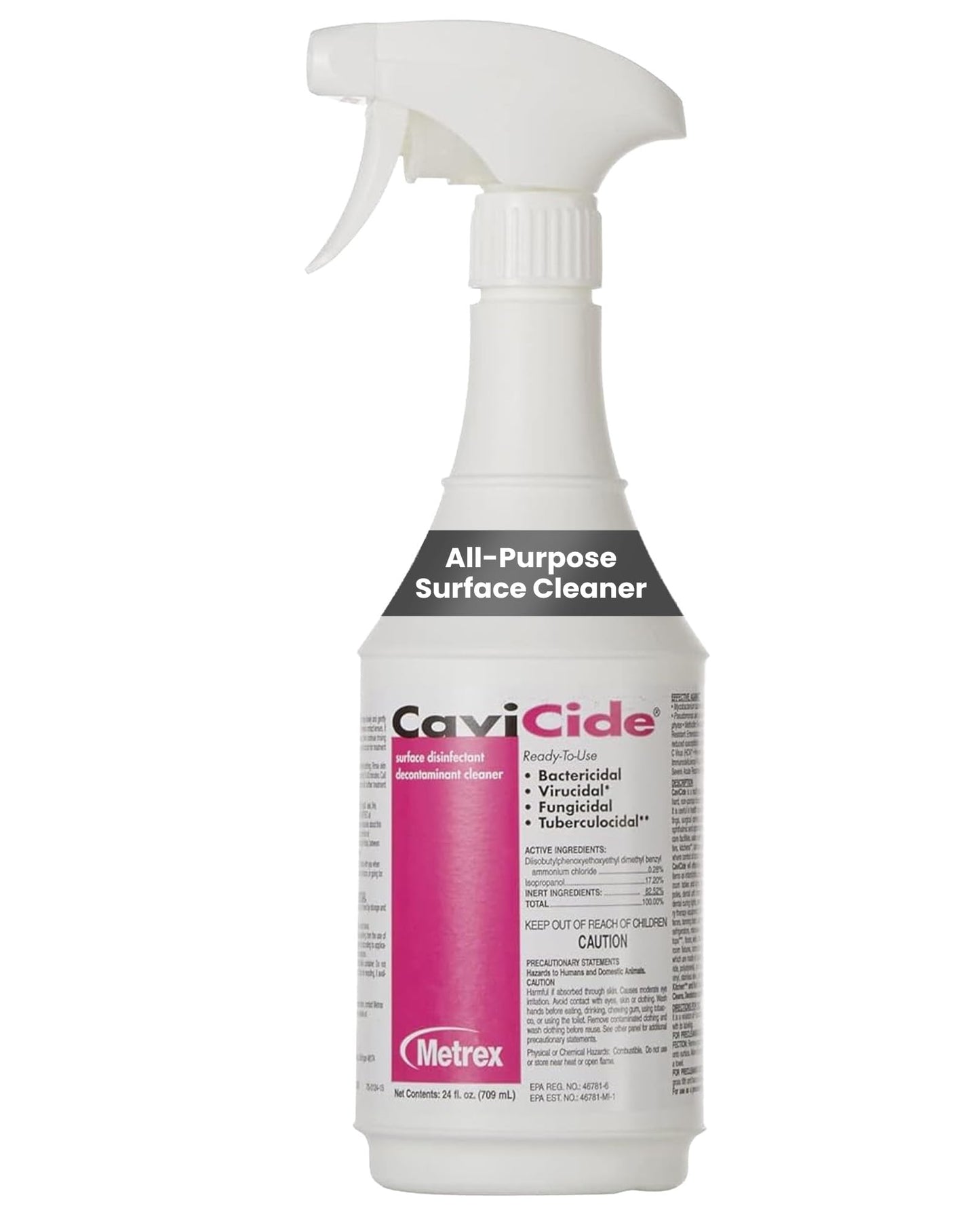 Metrex CaviCide Surface Disinfectant Cleaner Spray, 24 Oz – Ready-to-Use Disinfecting Spray, All Purpose Cleaner & Decontaminant for Medical, Clinical, Lab & Patient Care Areas – Original Version