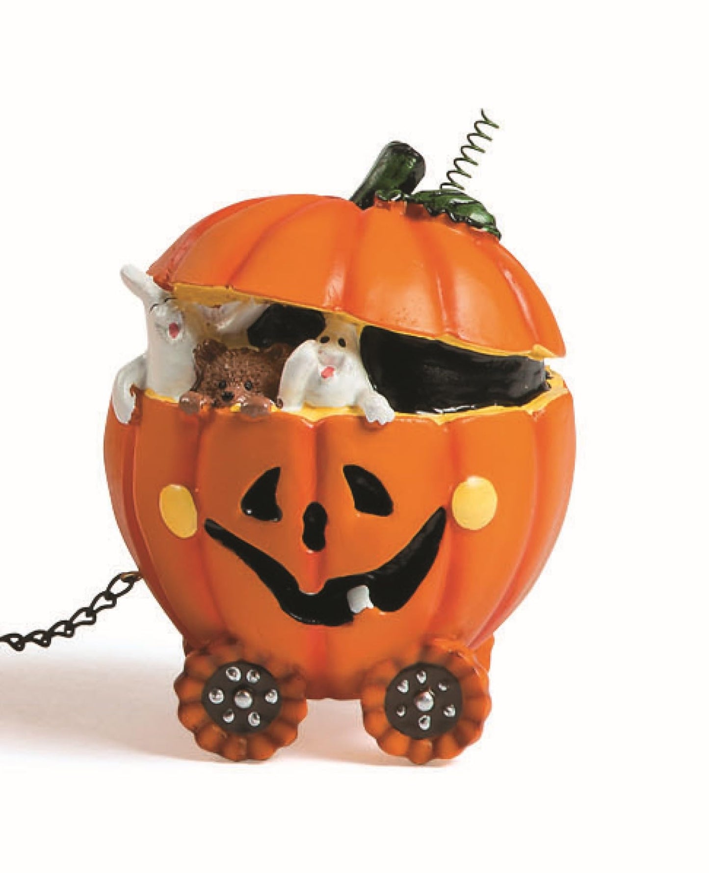 Pumpkin Express Train for Halloween Decorations - Fall Home Decor Table Top Figurines