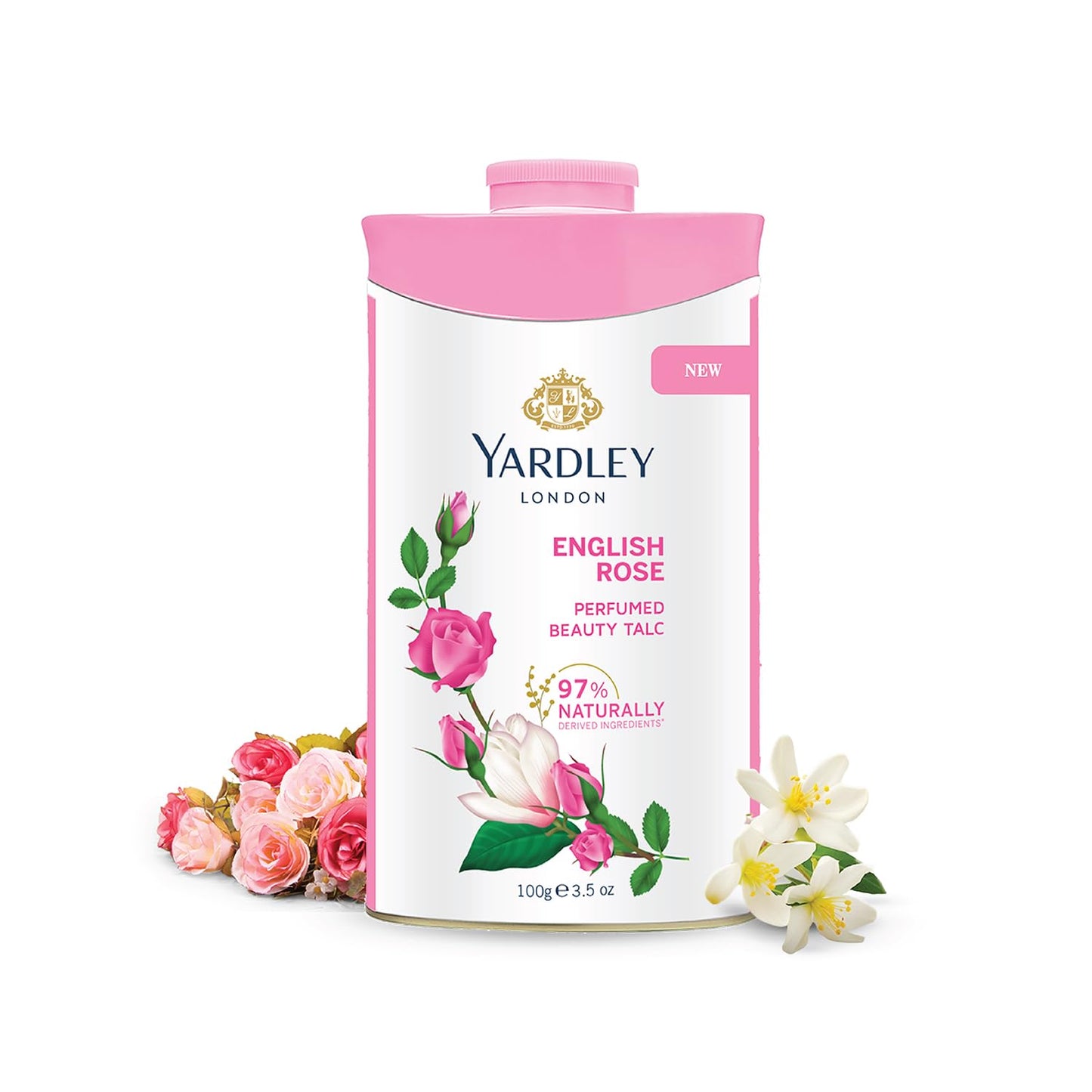 Yardley London English Rose Perfumed Deodorizing Talc Talcum Powder 100gm