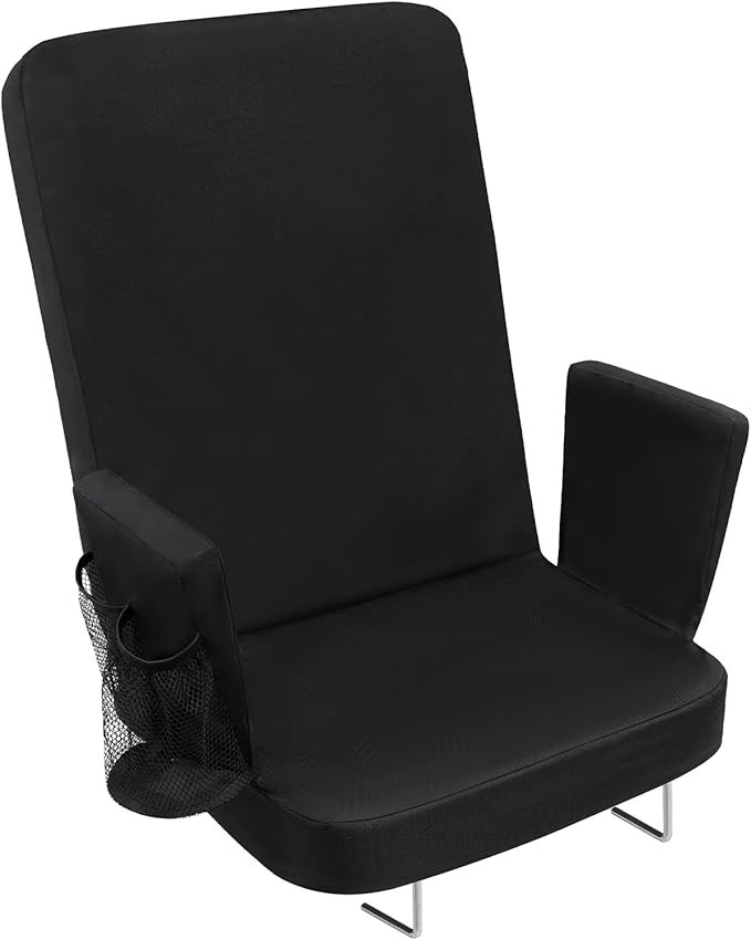TOPSKY Stadium Seat with High Back Support, 26.2”Height, 19.1”Width (Seat 17.7”), Wide Bleacher Seats with 2 Hook, Picnic Seat，XY-CR-693-W43H (2 Pack)