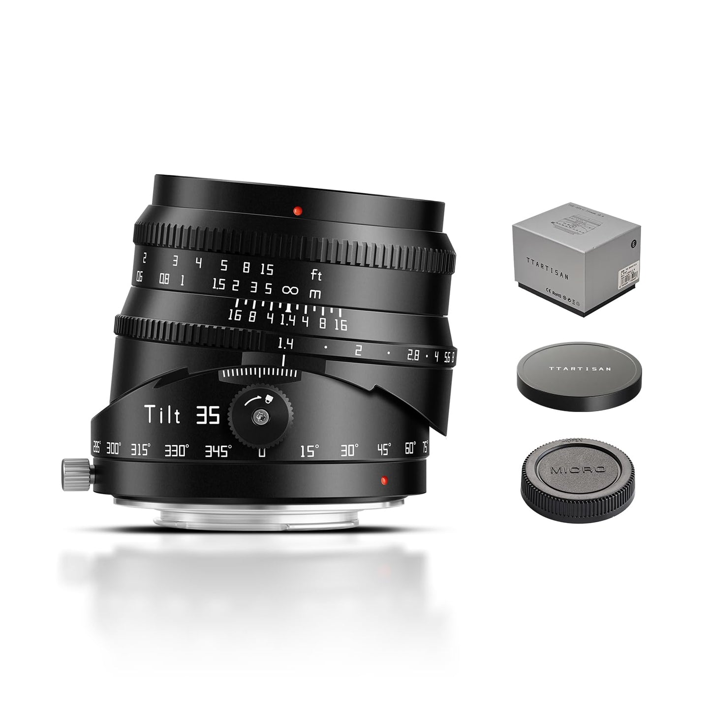 TTArtisan 35mm f1.4 Tilt Lens for M43 Mount, APS-C Manual Lenses Large Aperture Mirrorless Camera for MFT Mount G85 GX9 G7 GF9 GF8 GF7 Pen-F EPL9 EPL8 EPL7 E-M1 E-M5 E-M10 E-M10II E-M10IV