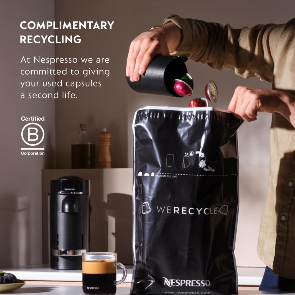 Nespresso Vertuo Next Coffee and Espresso Maker by De'Longhi with Aeroccino Milk Frother, White