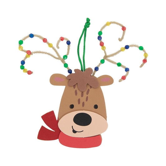 Beaded Reindeer Antler Ornament Craft Kit, Makes 12