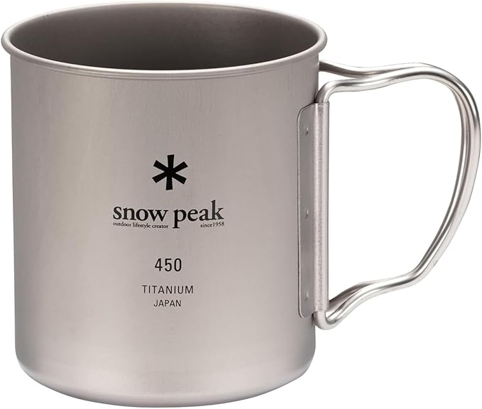 Snow Peak Japanese Titanium 450 Mug Camping, Backpacking, Cooking, Drinking Mug