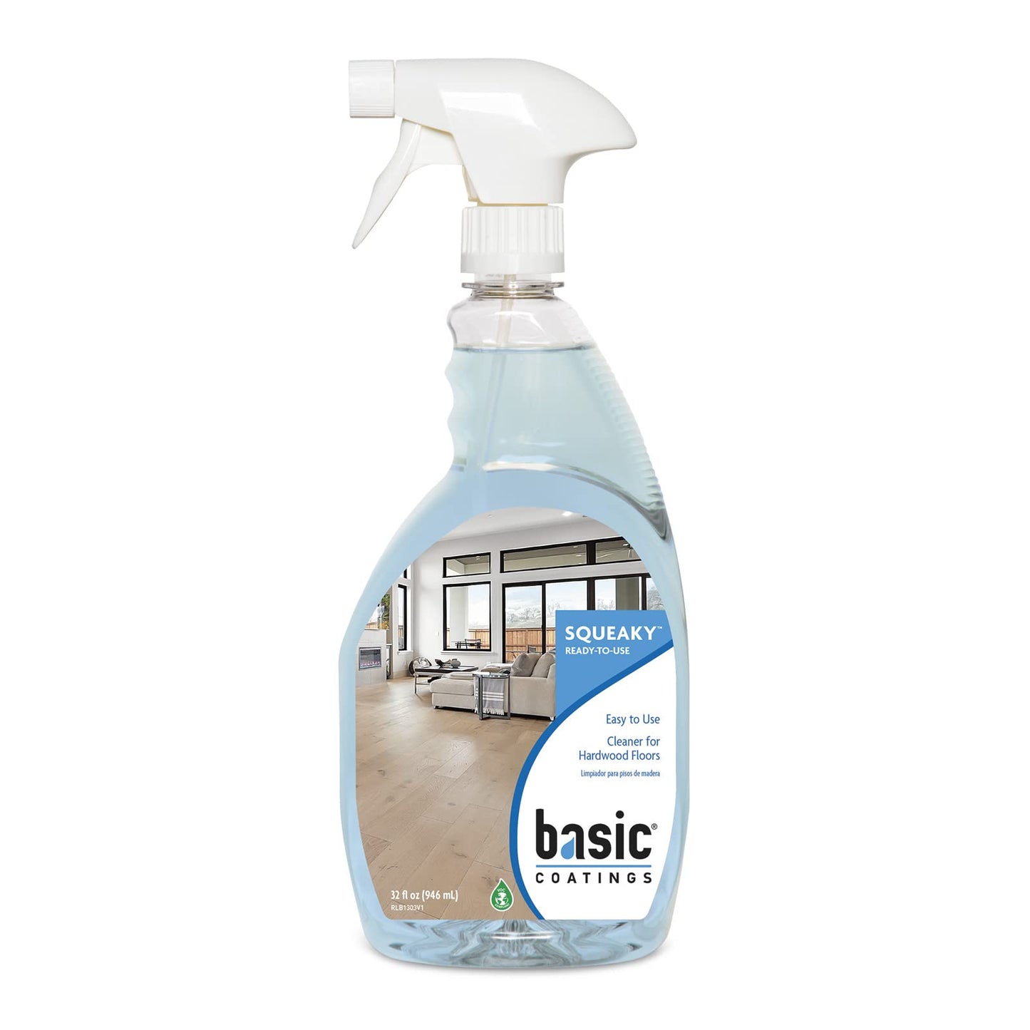 Basic Coatings Squeaky Hardwood Floor Cleaner Spray | Harwood Floor Cleaner | No Residue I Floor Cleaning Solution I 32 oz