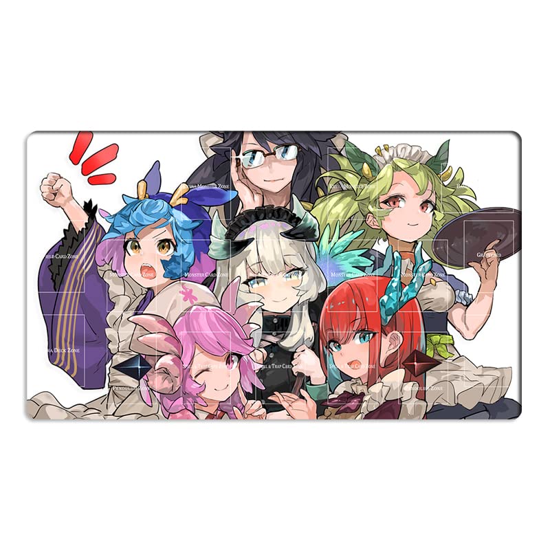 New Mlikemat Playmat Dragonmaid Deck TCG CCG Trading Card Game Mat + Free Bag