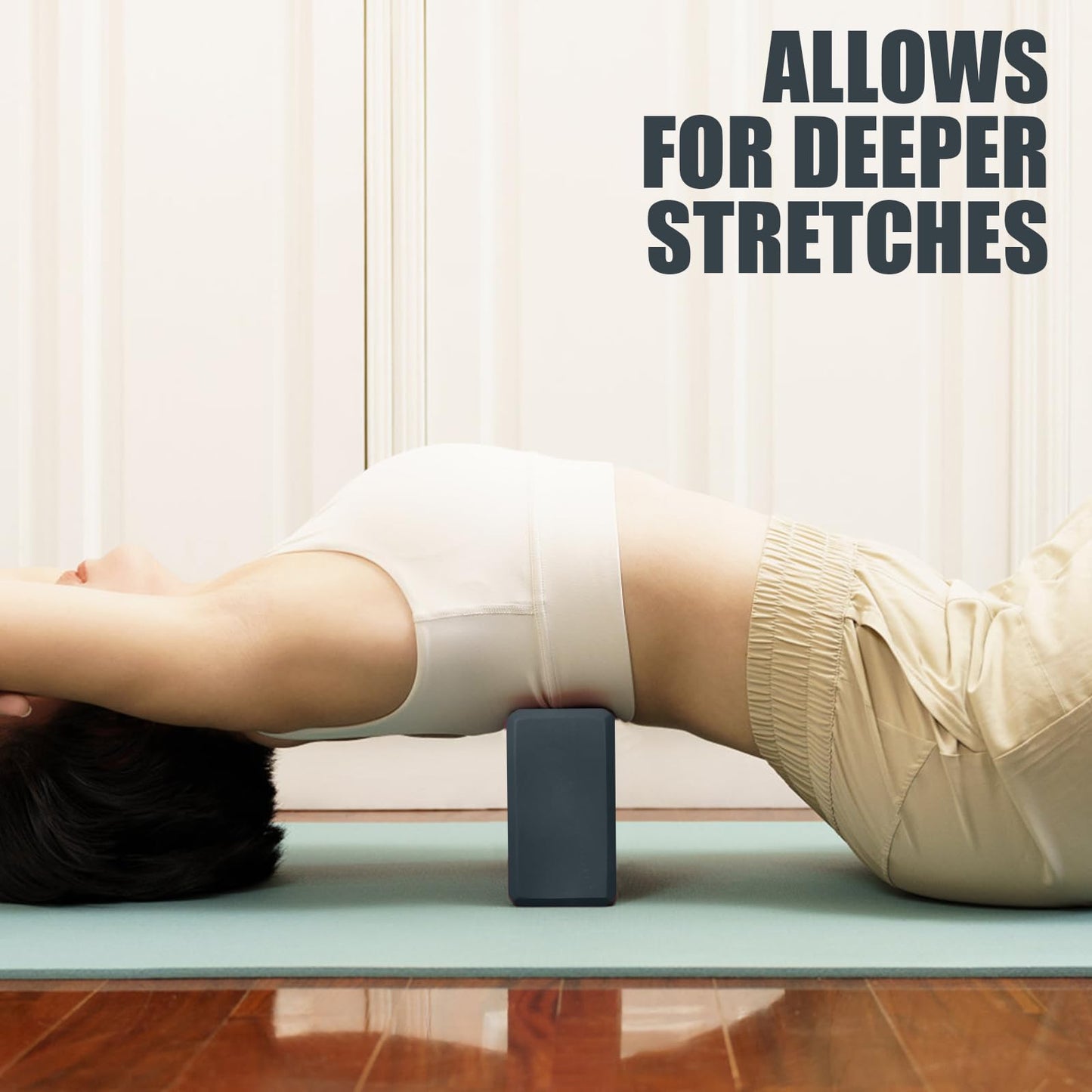 2 Pcs Yoga Blocks, 9"x6"x3" Foam Blocks Yoga Props for Pilates Stretching and Meditation Exercise Blocks Lightweight Yoga Essentials (Grey, normal)