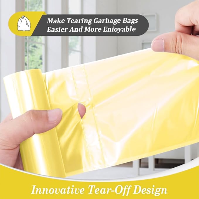 Colorful Clear Strong Tall Kitchen Trash Bags 18 Gallon 100 Counts,Fit 10,13,15,16,18 Gal Garbage Bags by Teivio, Bin Liners, Plastic Bags for home Office Bathroom,Multicolor