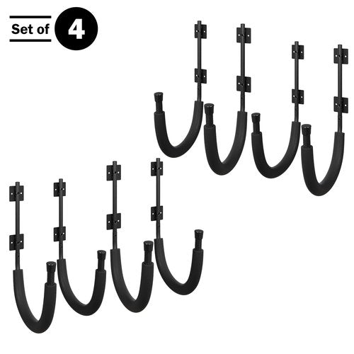 RAD Sportz 4-Pack of Kayak Storage Hook Sets - Kayak Wall Mount Hangers with 100lb Capacity Per Pair for Paddleboards, Surfboards, or Snowboards