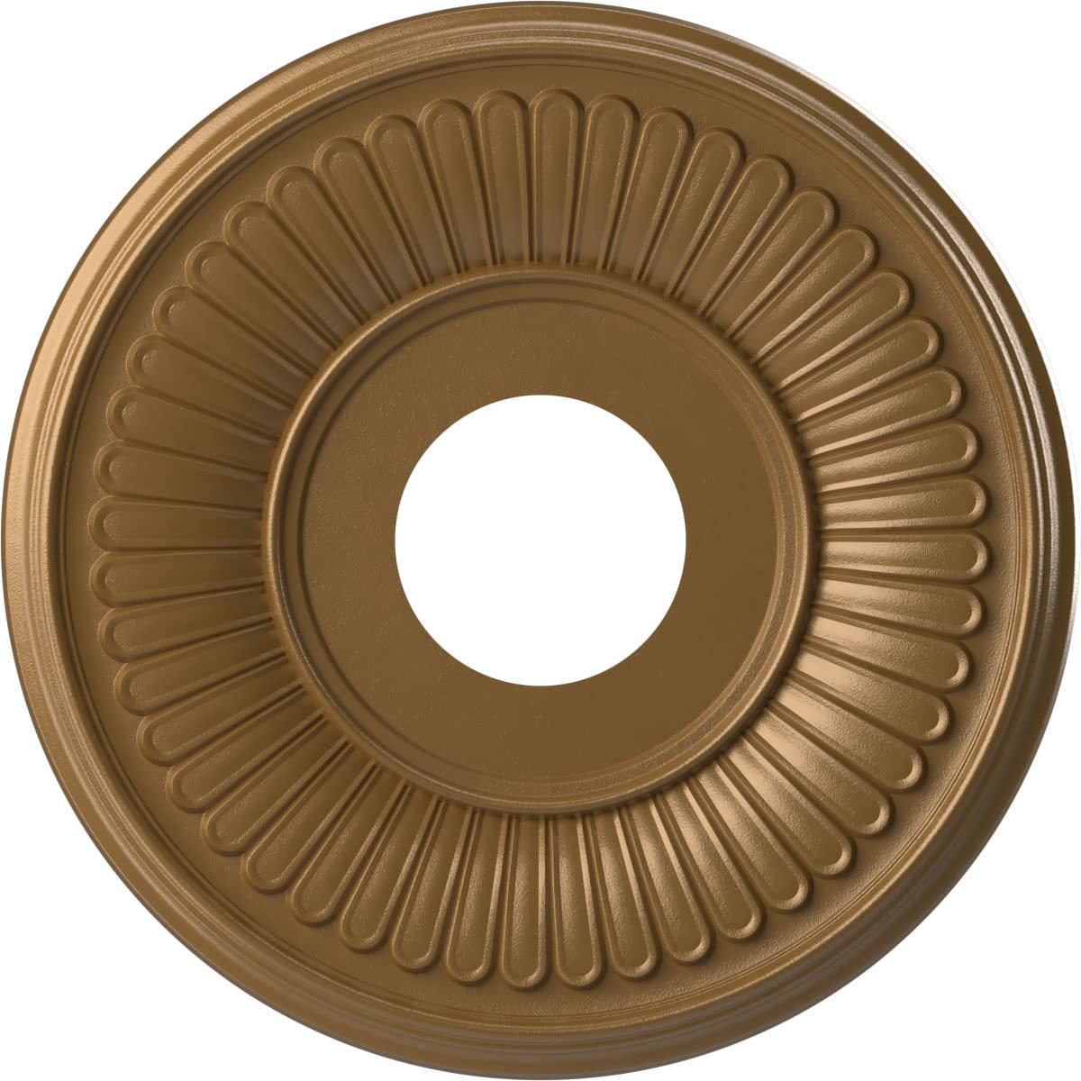 Ekena Millwork Cmp13Becgh Berkshire Thermoformed Pvc Ceiling Medallion (Fits Canopies Up To 5 3/4), 13Od X 3 1/2Id X 3/4P, Metal