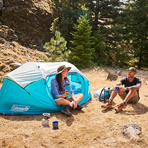 Coleman Pop-Up Instant Tent Sets Up in 10 Seconds, Portable & Lightweight 2/4 Person Weatherproof Camping Tent with Adjust...