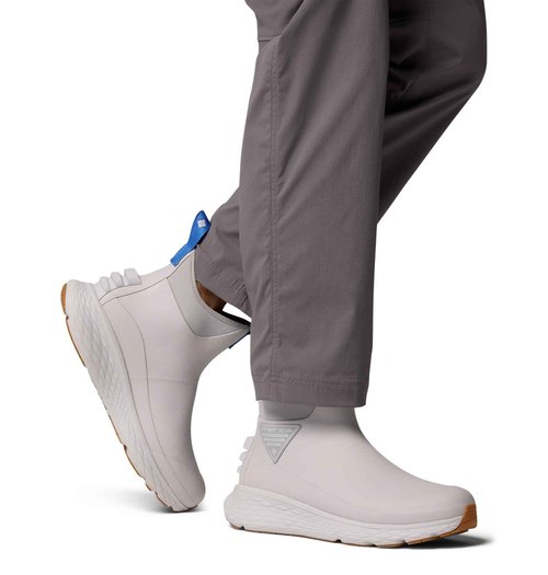 Columbia Men's PFG Pro Sport Boot, Grey Ice/Vivid Blue, 12 Regular