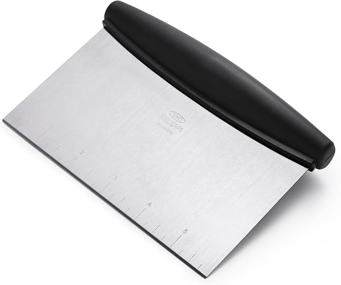 OXO Good Grips Stainless Steel Multi-Purpose Scraper & Chopper, Dough Cutter for Pizza, Bread and Cookie Dough, Multi-Purp...