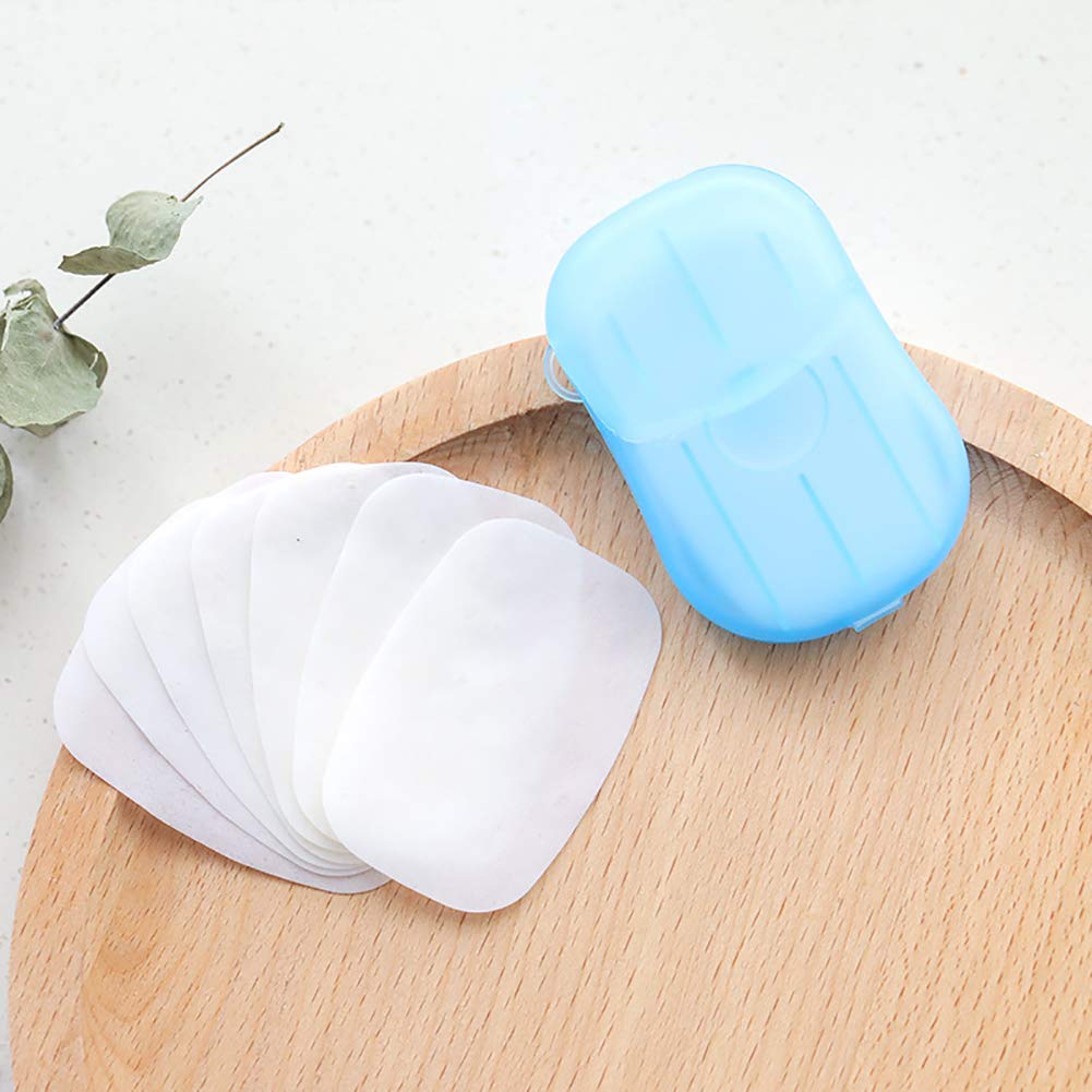 ccHuDE 6 Packs Portable Disposable Paper Soap Sheets Hand Washing Bath Scented Paper Soap for Camping Hiking Travel