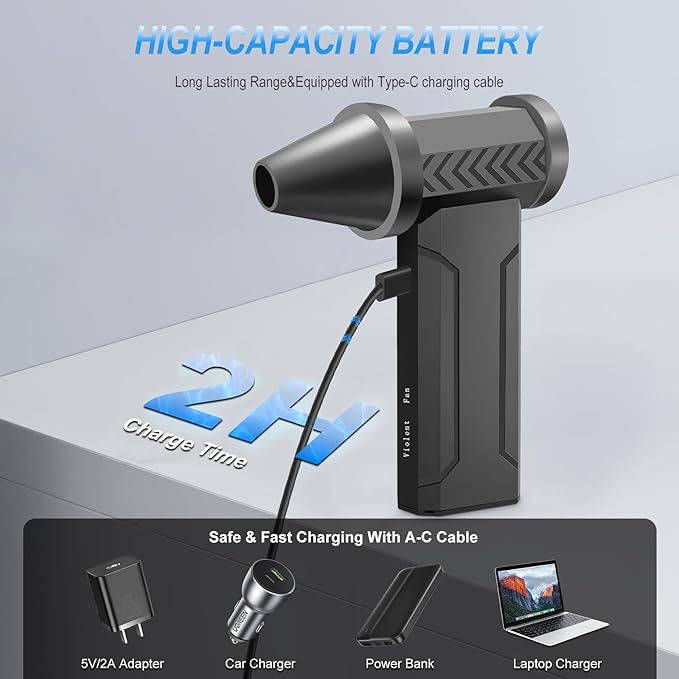 Compressed Air Duster PC dusters, Electric Air Duster for Cleaning Keyboard&PC, Compressed Air Duster for PC with Illumination, Air Blower dusters for Laptop, Car and Home