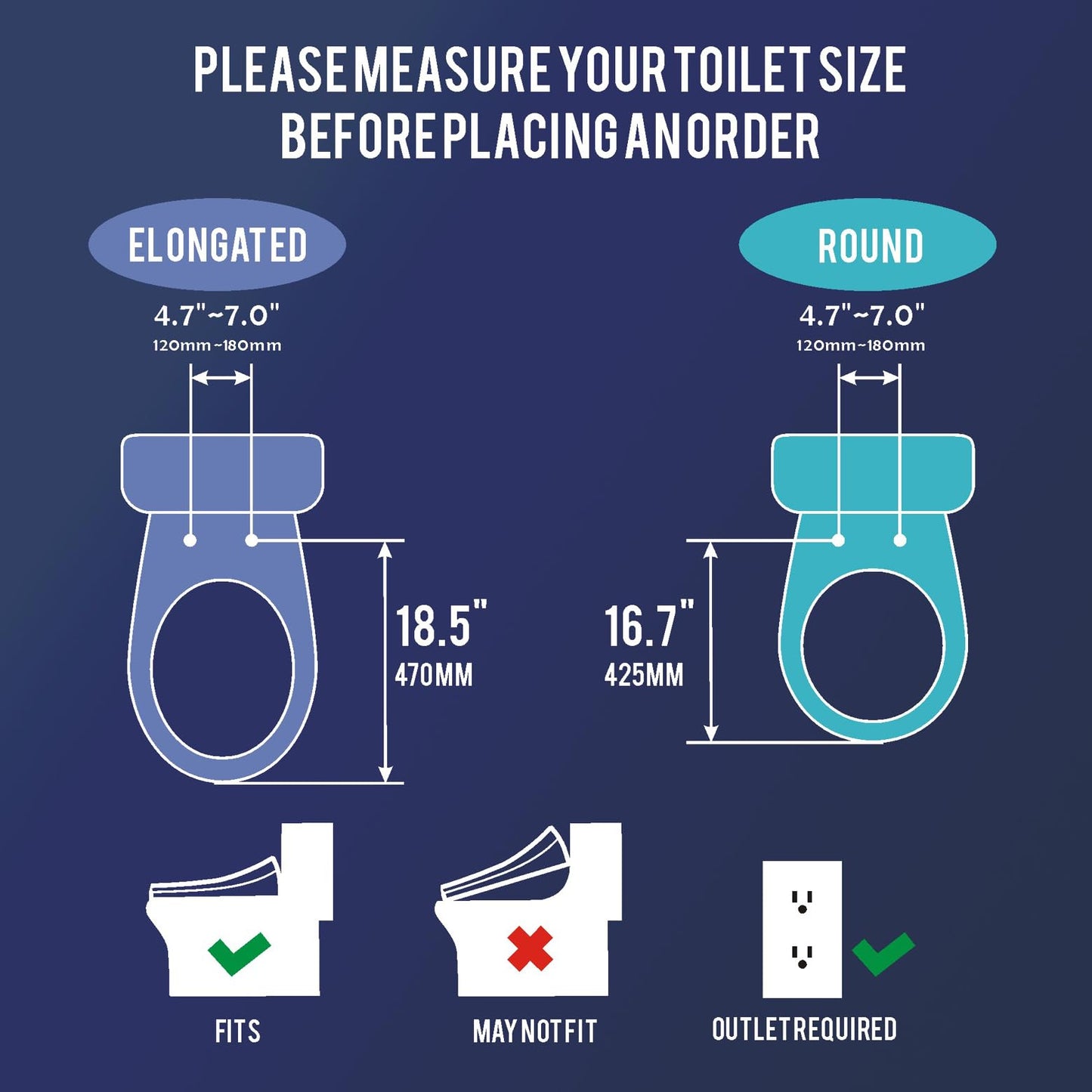 WLJBIDET Toilet Bidet Seat, Instant Warm Water, Self-Cleaning Nozzle, Multiple Spraying Modes, Electric Heated Seat, Warm Air Drying, Soft Closed Lid, Display Screen, Requires Electricity, Elongated