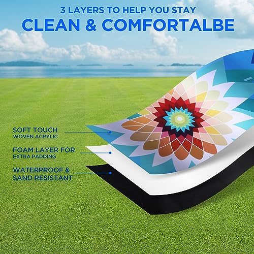 scuddles 60" x 80" Extra Large Outdoor Picnic Blanket – Waterproof, Foldable Travel Mat for Beach, Camping, Grass, Lawn, P...