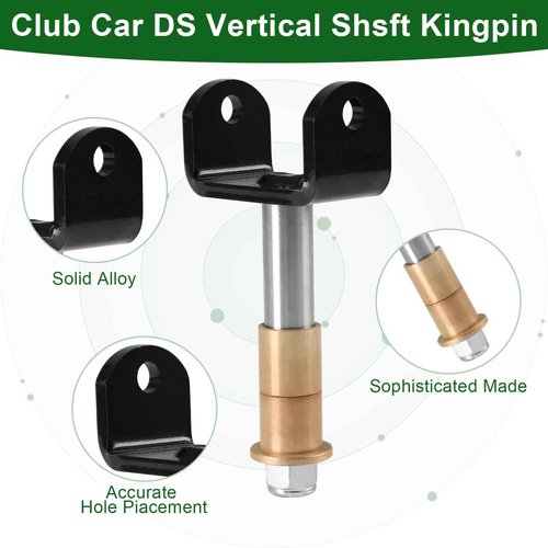 Cartalia Golf Cart Front and Rear End Repair Bushing Kits for 1993-Up Club Car DS, Deluxe Front & End Rebuild Kit with King Pin, Polyurethane Sleeves, Steel Plate Screws Replace OEM # 1016386 1015583