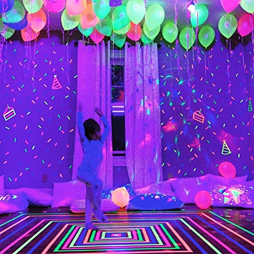 20 LED Light Up Balloons, 12 inch Neon Balloons Mixed Colors Flashing Lasts 24 Hours Glow in the dark for Birthday Glow Pa...