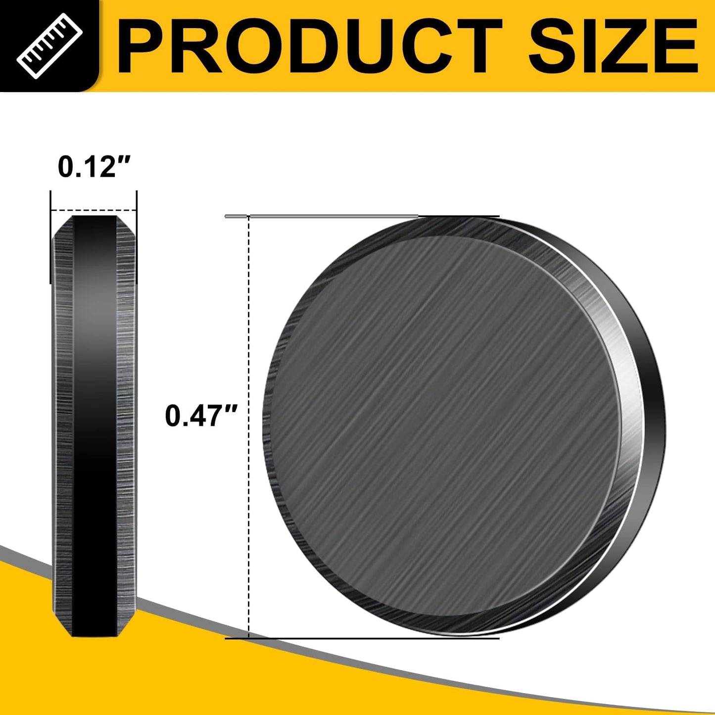 DIYMAG Strong Magnetic Adhesive Dots 100Pcs 0.47x0.12Inch Fridge Refrigerator Magnet for Crafts Whiteboard with Adhesives Backing Magnetic Small Black Button Ceramic Circle Round Heavy Duty
