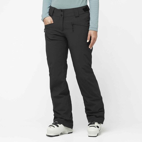Salomon Women's Edge Alpine Ski Pants, DEEP Black, XS/R
