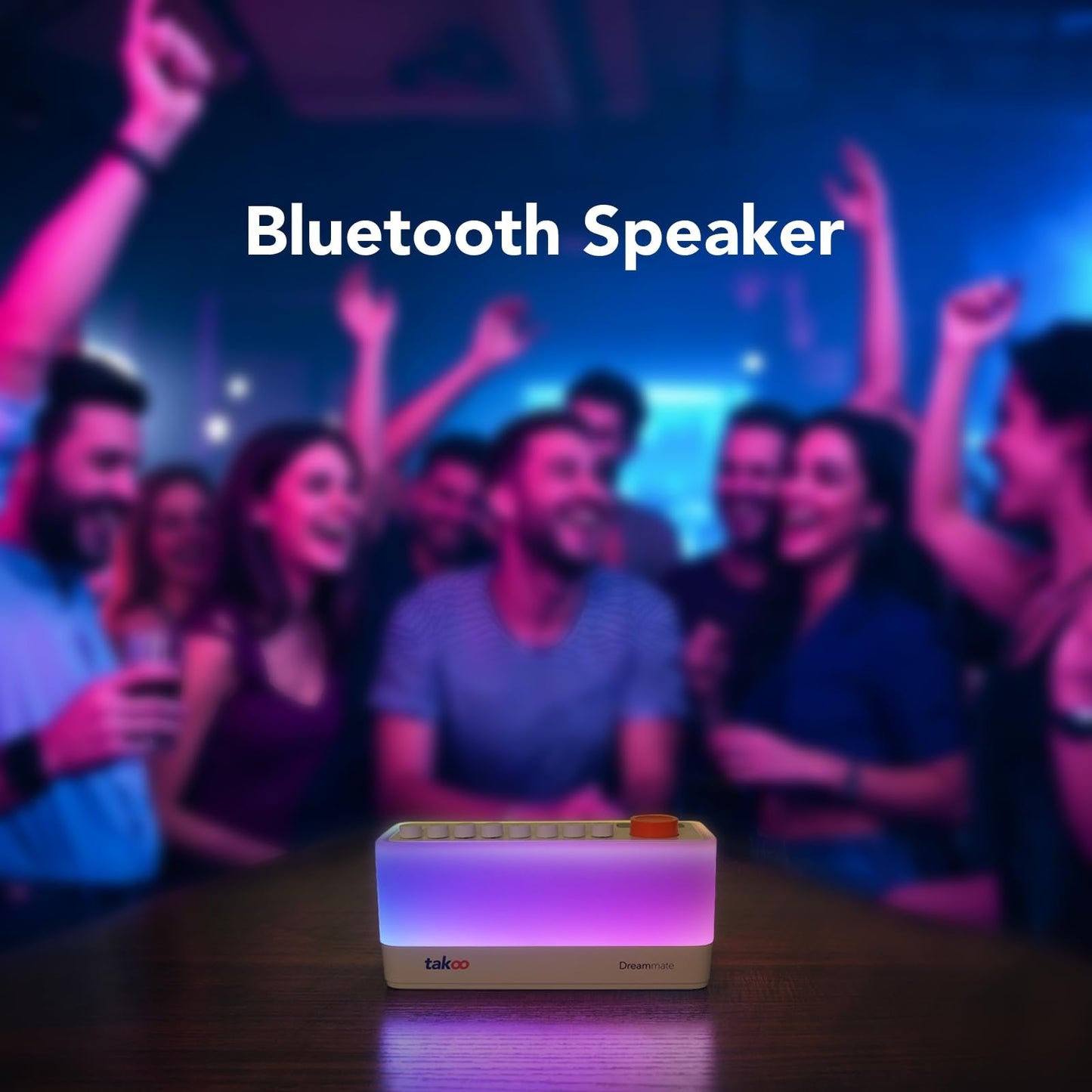 TAKOO 3-in-1 Sleep Sound Machine/Portable Bluetooth Speaker/12 Colors Night Light, Mixable 8 Nature Sounds & White Noise Machine, Sleep Timer for Sleep Aid