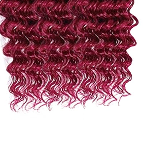Vinmdonm Burgundy Bundles Human Hair 99J Deep Wave Bundle 22 24 26 inch Unprocessed Virgin Hair Extensions Red 3 Bundles