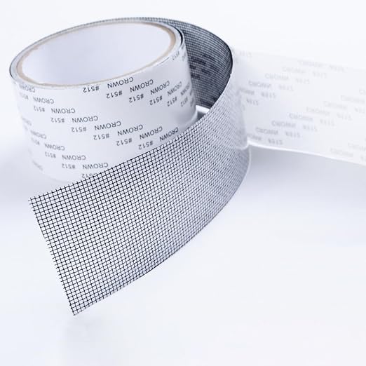 Upgraded Window Screen Repair Tape 4in*16.4FT(196.8in) Ventilated Screen Repair Patch Strong Adhesive Screen Repair Kit Removable Seam Glue Mesh Repair Fiberglass Screen Tape(Black)