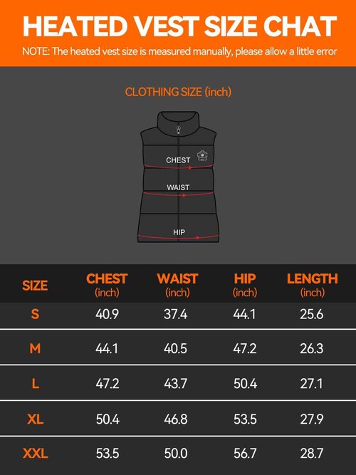 KOPLO Heated Vest Women, 14400mAh Battery Pack with Lightweight Rechargeable Electric Heating Vest(Medium)