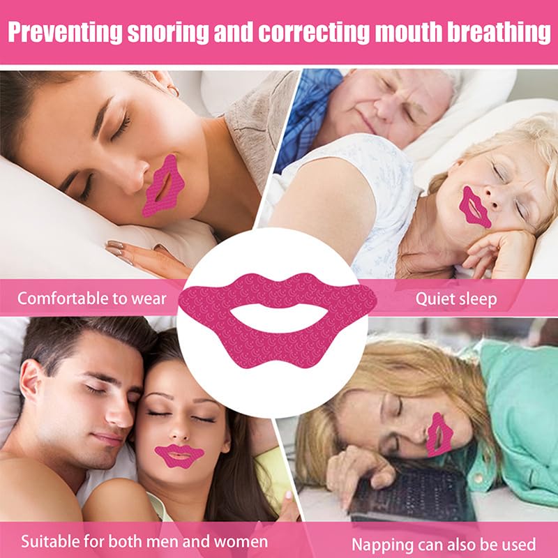kudois 5/30/60Pcs Anti-Snoring Stickers for Adult,Night Sleep Lip Nose Breathing Improving Patch,Mouth Correction Sticker Tape,Reduce Snore,Lips Shape