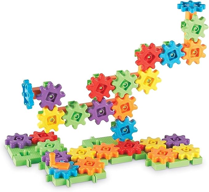Learning Resources Gears! Gears! Gears! Starter Building Set, STEM Activities, Fine Motor Skills, Toddler Explorer Kit, Sc...