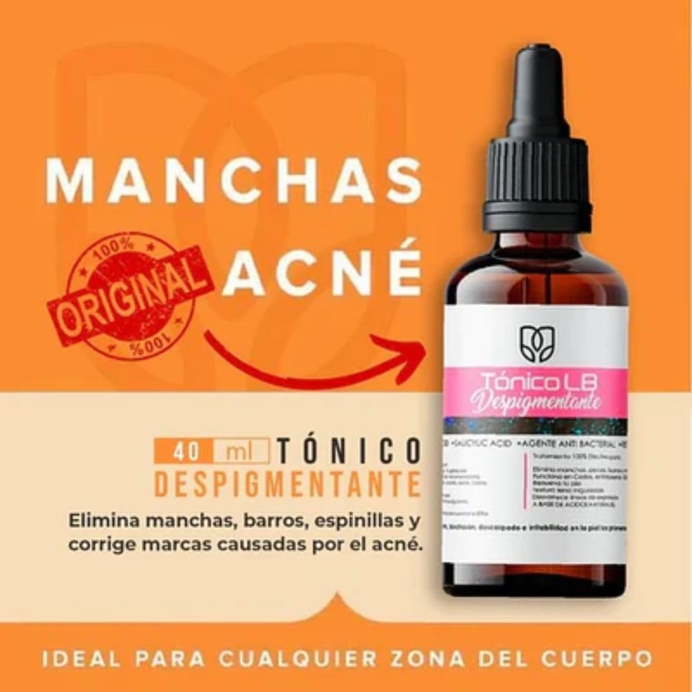 Facial Toner (2 Pack) Acclarante Tonico despigmentante y aclarador, Elimina manchas