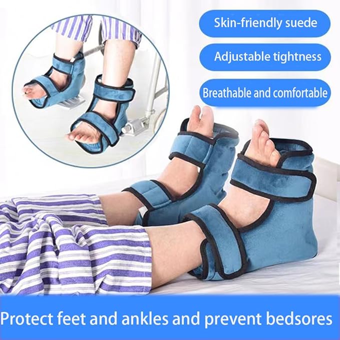 AUSTYLCO 2PCS Heel Protector Cushion-Foot Support Pillow,Anti-Decubitus Heel Pad for Heel Pain Relief,Pressure Sores,Pressure Sores,Bed Sores,Plantar Fasciitis,Adjustable in Size