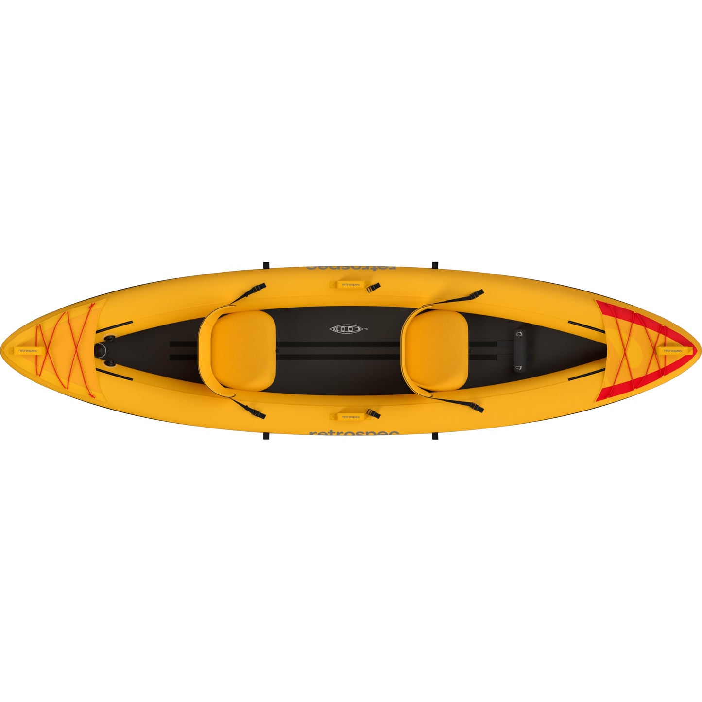 Retrospec Coaster Tandem Inflatable Kayak - 2 Person Inflatable Kayak for Adults, 440lb Weight Capacity, Puncture Resistant, Lightweight 2 Person Kayak with Adjustable Seats Paddle & Pump