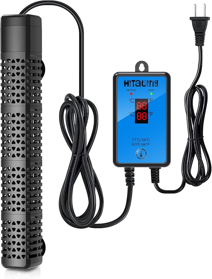 HiTauing Aquarium Heater, Upgraded 300W/500W Fish Tank Heater with Intelligent Leaving Water Automatically Stop Heating an...