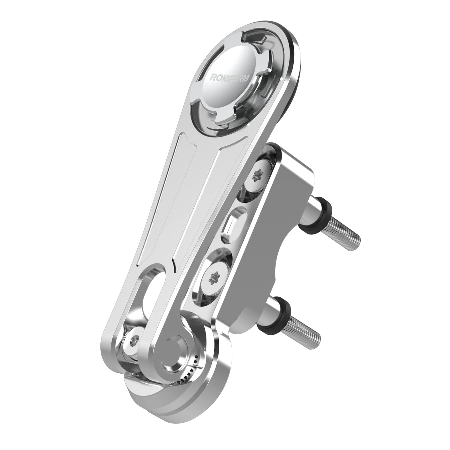 Rokform - Motorcycle Cell Phone Perch Mount, Clutch Perch Phone Mount Fits Most Harleys, Secures Phone Via Quad Tab Twist Lock