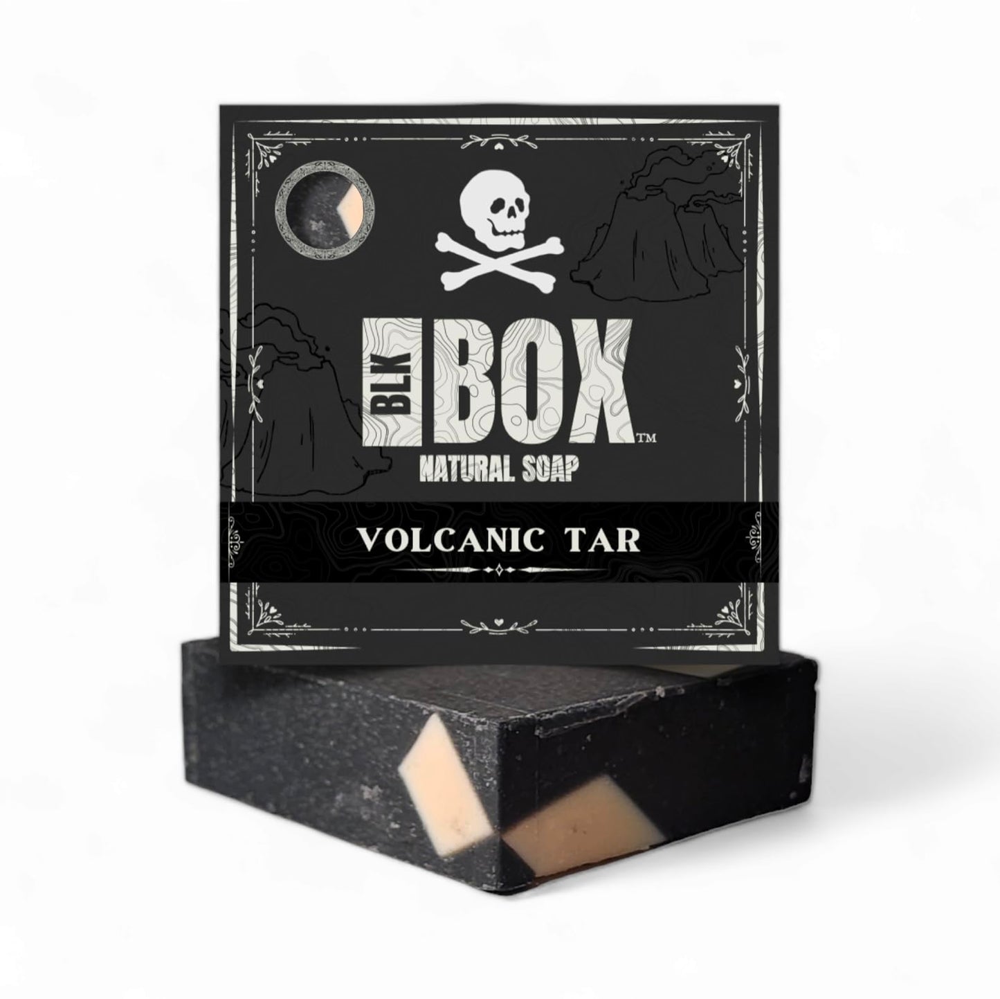 Black Box USA MADE 5oz Men's Natural Bar Soap Made from Natural Oils - Moisturizing Handmade Cold Process Soap with No Harsh Che
