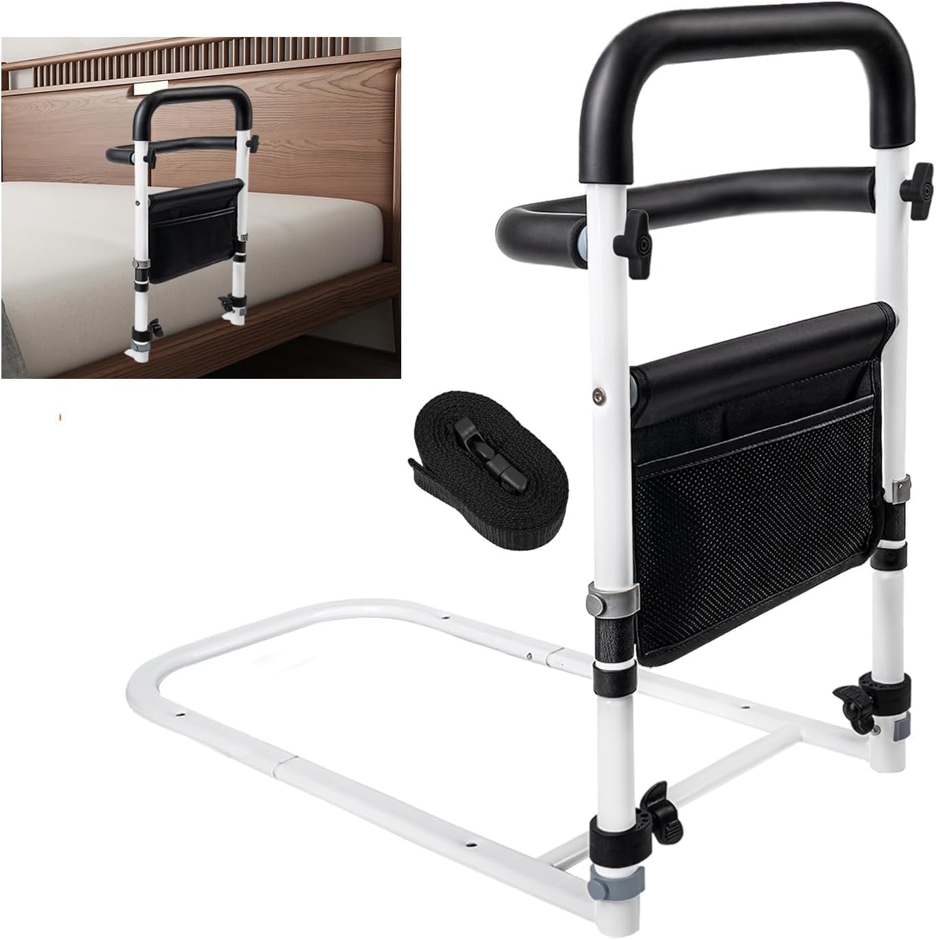 Svnntaa Bed Rails for Elderly Adults Safety, Bed Rail Elderly Bed Assist Rail for Seniors Helps Getting in and Out of Bed Much Easier