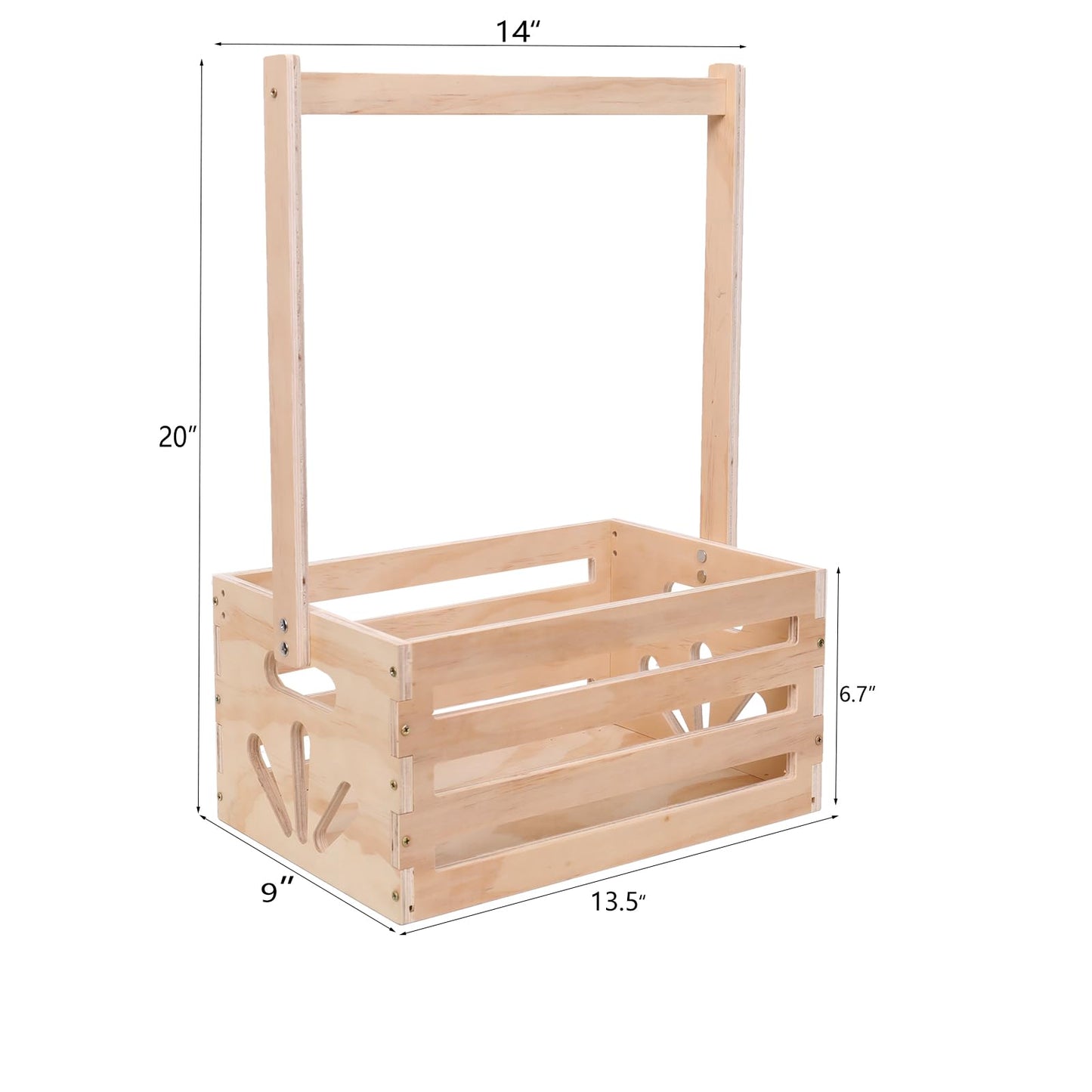 guilai Wooden Baby Shower Crate Closet , Baby Storage nursery Crate Hamper with Handle, Basket for Baby nursery-Excluding hangers