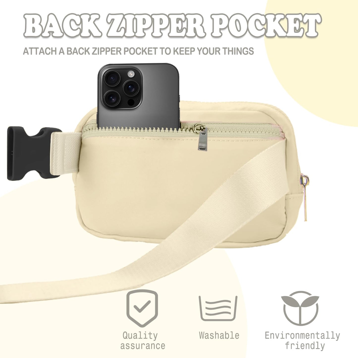 Birthday Gifts for 4 5 6 7 8 9 10 11 12 13 Year Old Girls, Crossbody Bags Fanny Pack with Initial Letter Patch Cute Stuff for Women Girls Teens (A, Cream)