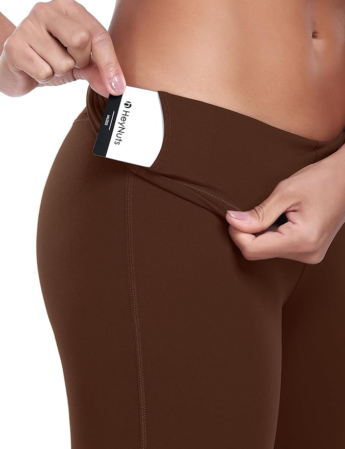 HeyNuts Harmony Flare Leggings 29"/30.5"/32.5"/34.5", High Waisted Tummy Control Wide Leg Bootcut Yoga Pants Lounge Soft