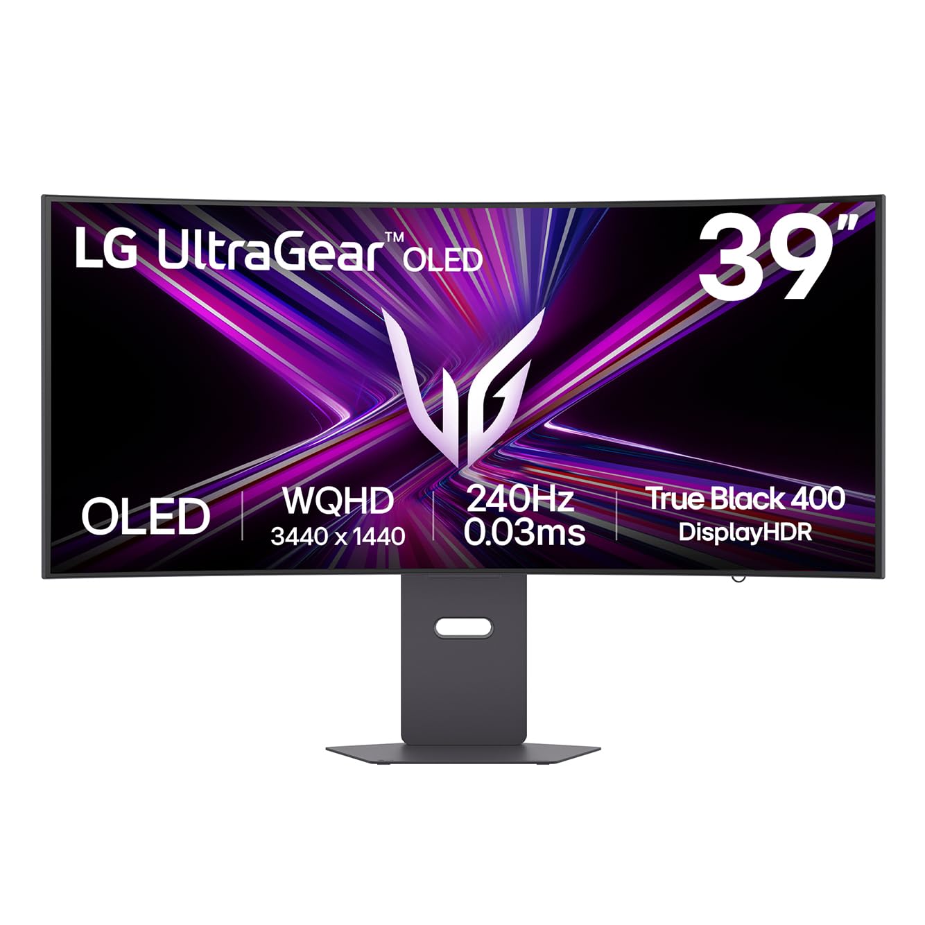 LG Ultragear 39GX900A-B 39” OLED Curved WQHD Gaming Monitor - 240Hz, 0.03ms, G-SYNC & FreeSync Premium Pro, HDMI 2.1, DisplayPort 1.4, USB-C, VESA, Anti-Glare, HDR True Black, 800R Curve