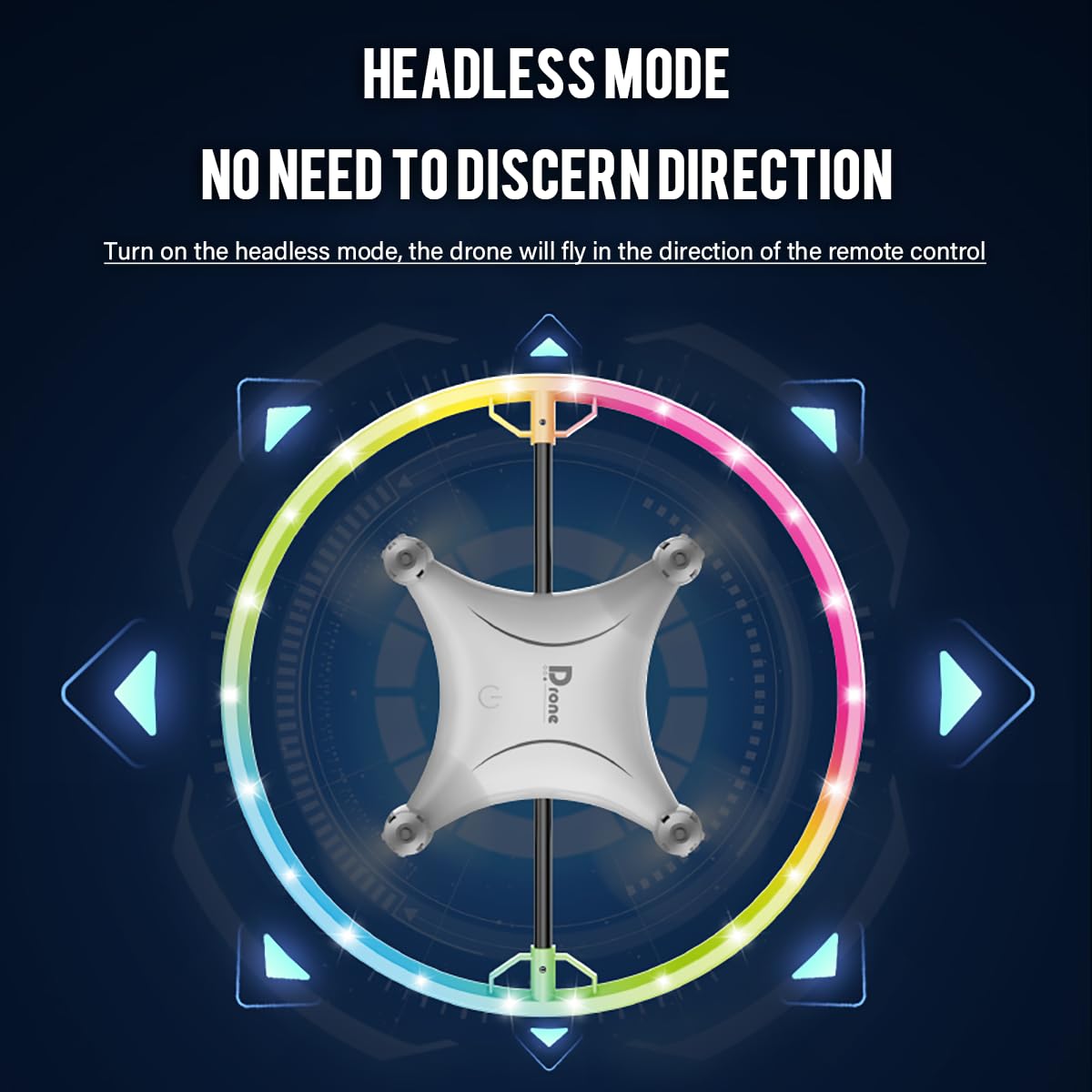 Small Remote Control Drone Quadcopter, 360 Degree Flip LED Light, 90 Degree Circle Flight, 8-12 Years Old Children's toy Mini Drone Christmas Gift