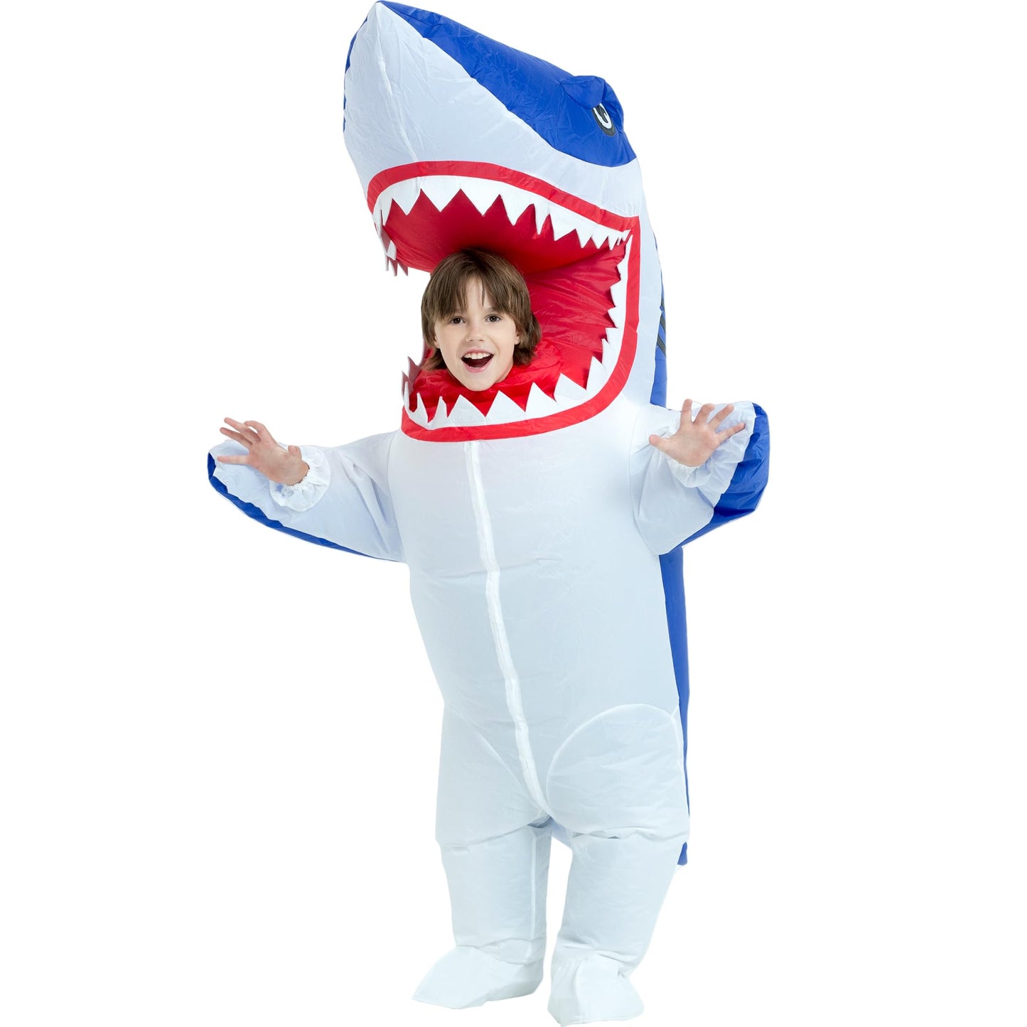 One Casa Blow Up Party Costume,Inflatable Costumes for Kids, Full Body Shark Costume,Halloween Costumes for Boys Girls (4-5YRS)