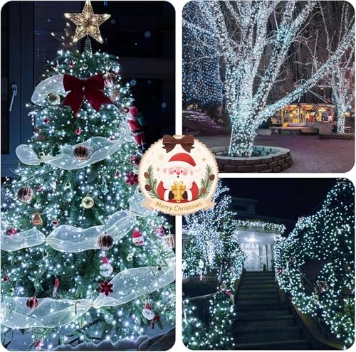 Connectable 240LED 88Ft 13Modes Christmas Lights Outdoor Indoor | Extendable Green Wire Christmas String Lights with Timer...
