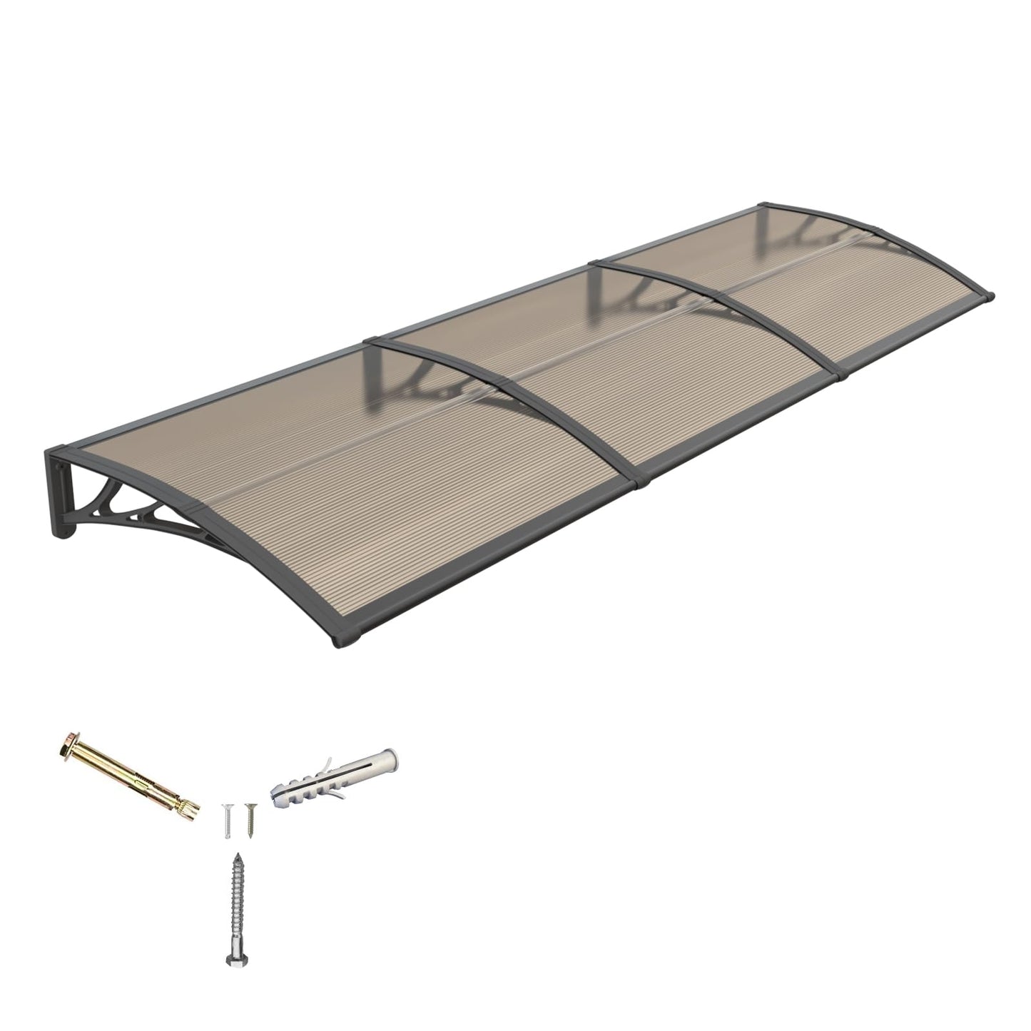 Awning for Door Entrance,40x120 inches Window Awnings for Doors Canopy Polycarbonate Cover Patio Door Awning UV Rain Snow Sunlight Protection Hollow Shee