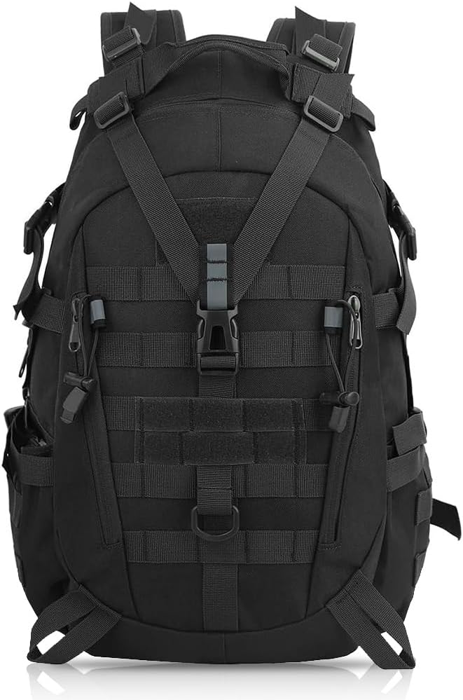 aiGear Tactical Backpack for Men, 25L Military Backpack, 3-Day Bug Out Bag for Camping Hiking Hunting with Molle System Ar...