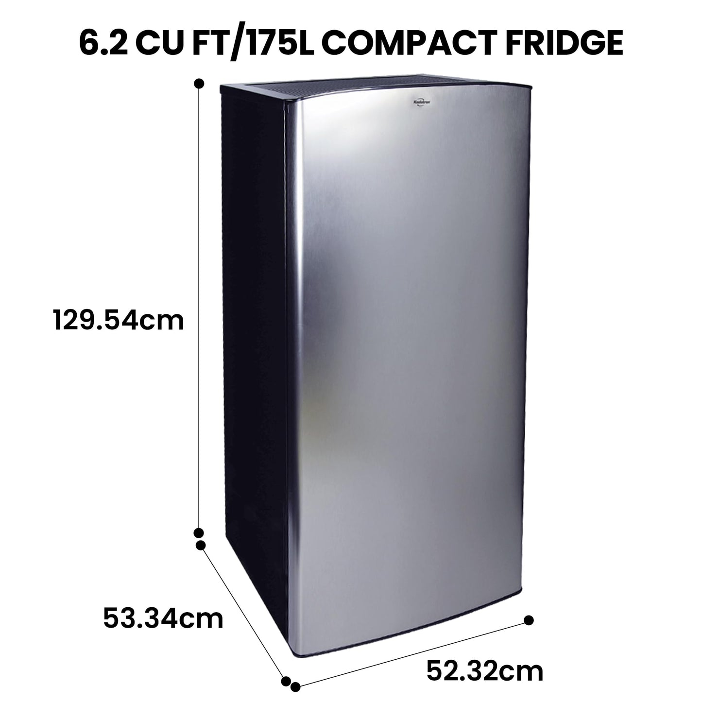 Koolatron Refrigerator - 6.2 Cubic Feet Capacity, White Mini Fridge With Freezer For Kitchen, Bedroom, office, Dorms, Cool Storage For Wine, Beverages, Compact Free Standing, Neveras Pequeñpara