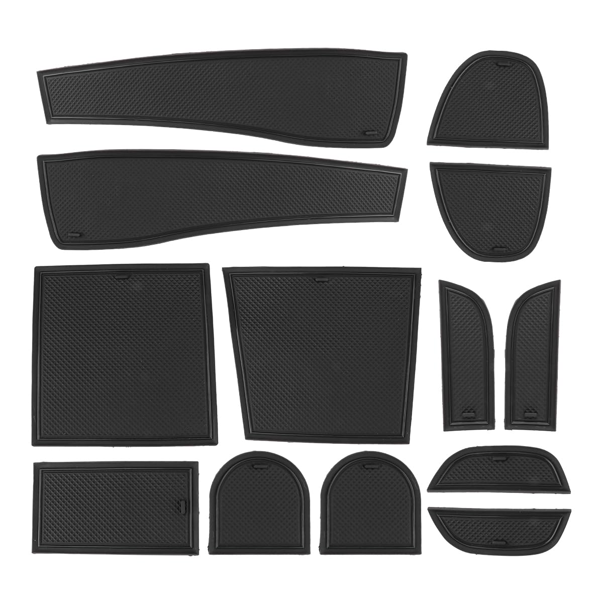 Auovo Anti Dust Mats Compatible with Subaru Forester Accessories 2014-2018 Interior Door Compartment Liners Cup Holder Coasters Center Console Liners 13pcs(Black)